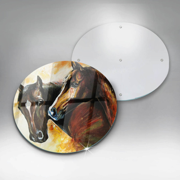 Skärbräda glas unik Djur hästar
