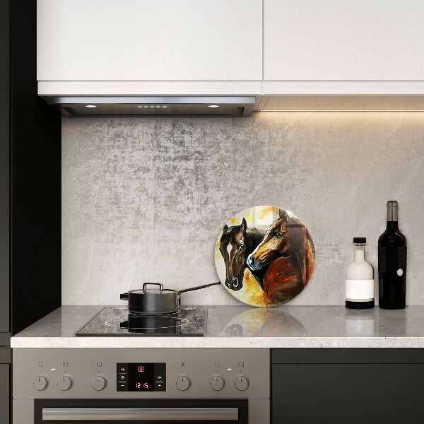 Skärbräda glas unik Djur hästar