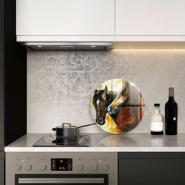 Skärbräda glas unik Djur hästar