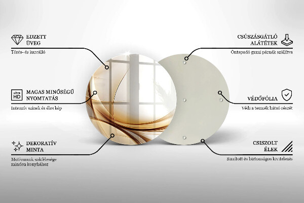 Skärbräda glas unik Abstrakta former