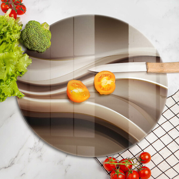 Skärbräda glas unik Abstraktion mjuka linjer