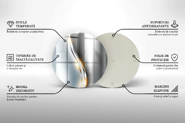 Skärbräda glas unik Metallkonst