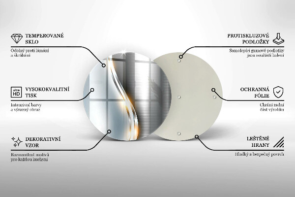 Skärbräda glas unik Metallkonst