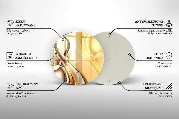 Skärbräda glas unik Rök abstraktion
