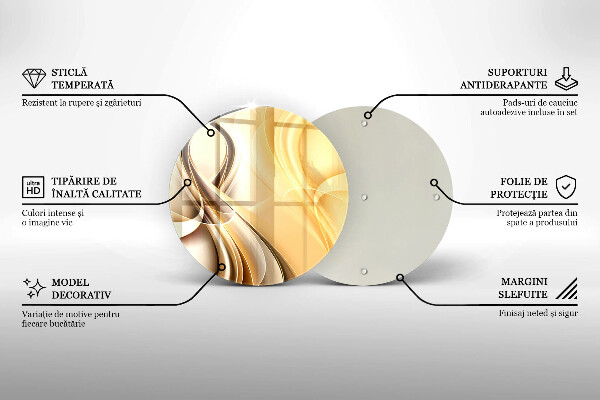 Skärbräda glas unik Rök abstraktion