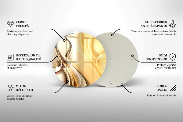Skärbräda glas unik Rök abstraktion