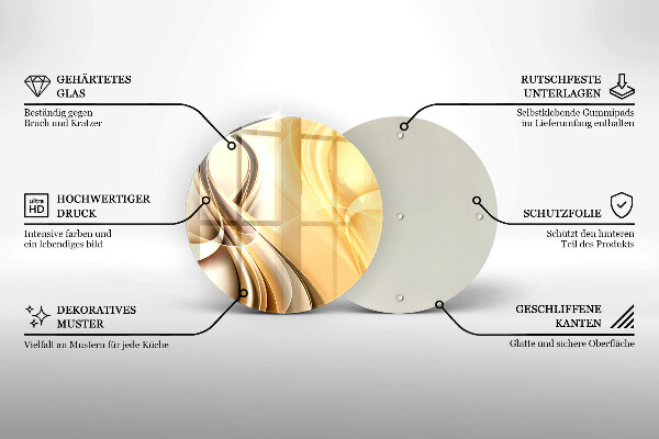 Skärbräda glas unik Rök abstraktion