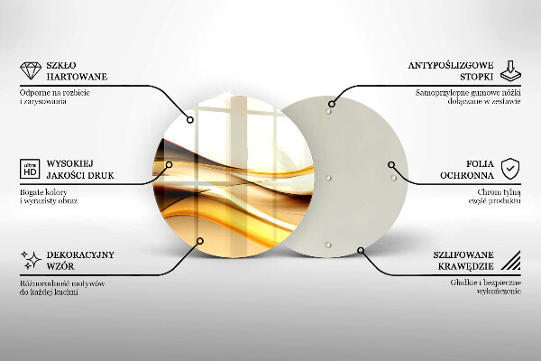 Skärbräda glas unik Abstrakta röklinjer