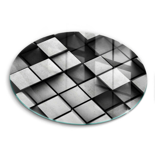 Skärbräda glas unik Abstrakta 3D rutor