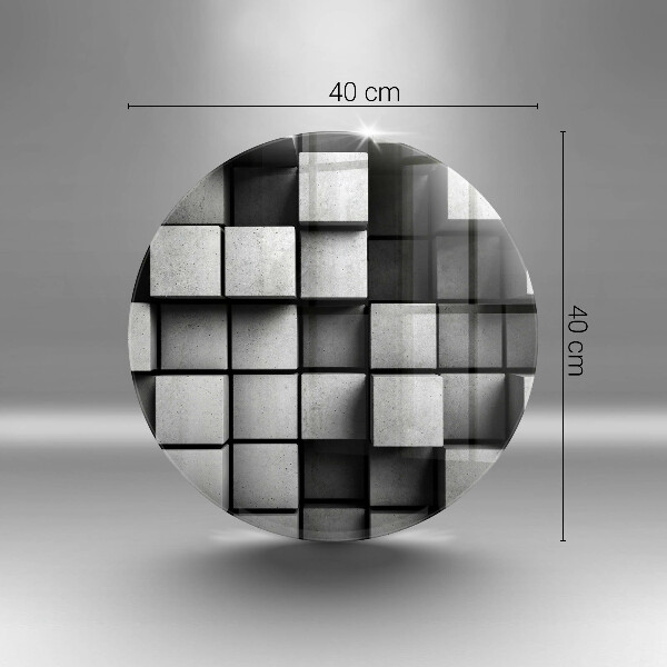 Skärbräda glas unik Abstrakta 3D rutor