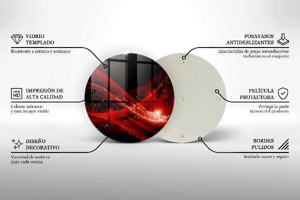 Skärbräda glas unik Modern abstraktion