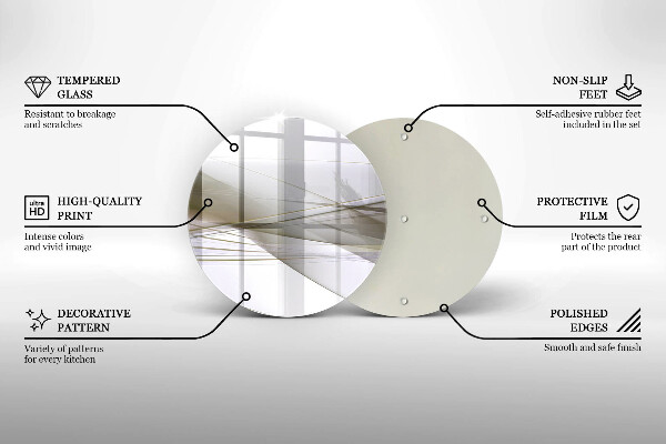 Skärbräda glas unik Abstrakta linjer design