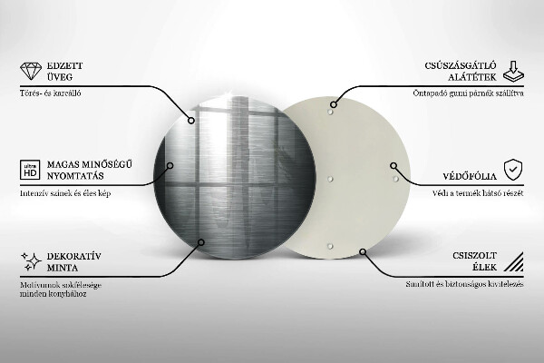 Skärbräda glas unik Metallstruktur
