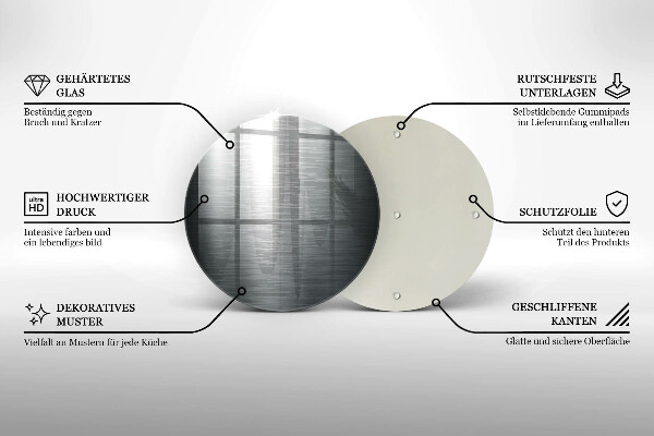 Skärbräda glas unik Metallstruktur