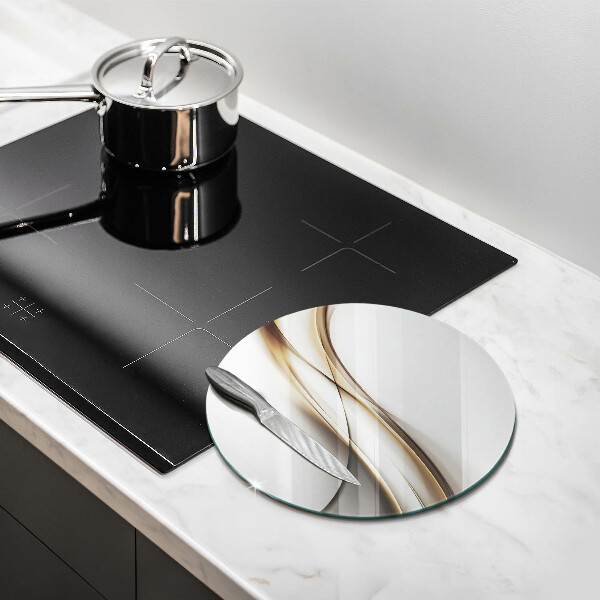 Skärbräda glas unik Mjuka linjer abstraktion