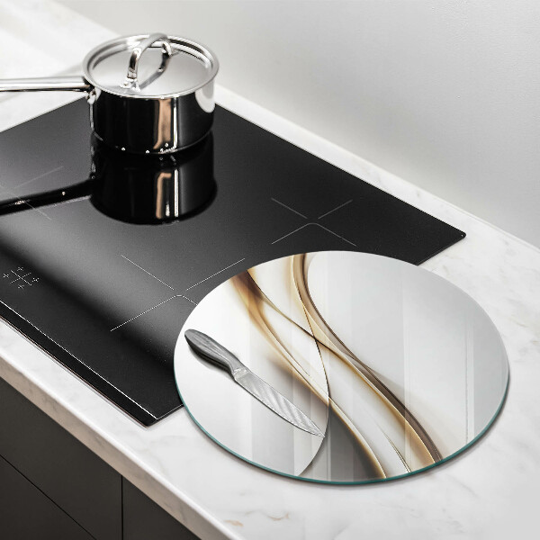 Skärbräda glas unik Mjuka linjer abstraktion