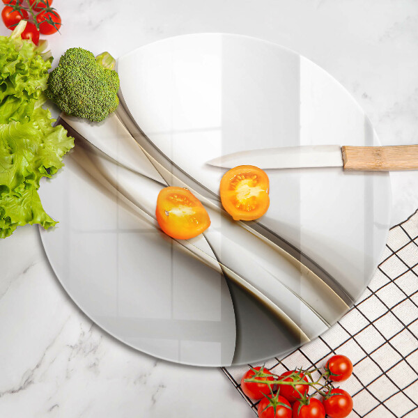 Skärbräda glas unik Mjuka linjer abstraktion