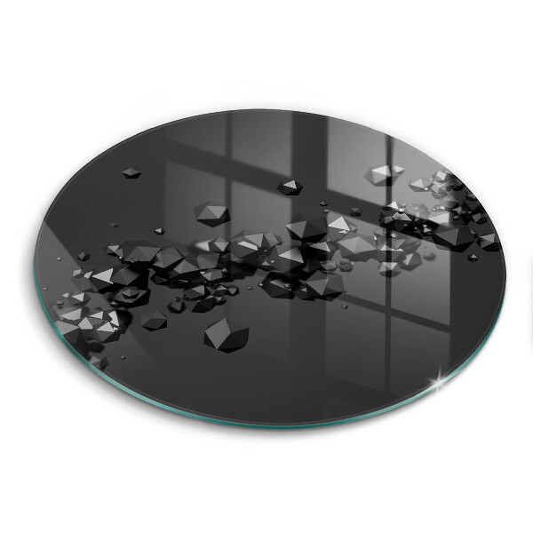Skärbräda glas unik 3D-former abstraktion