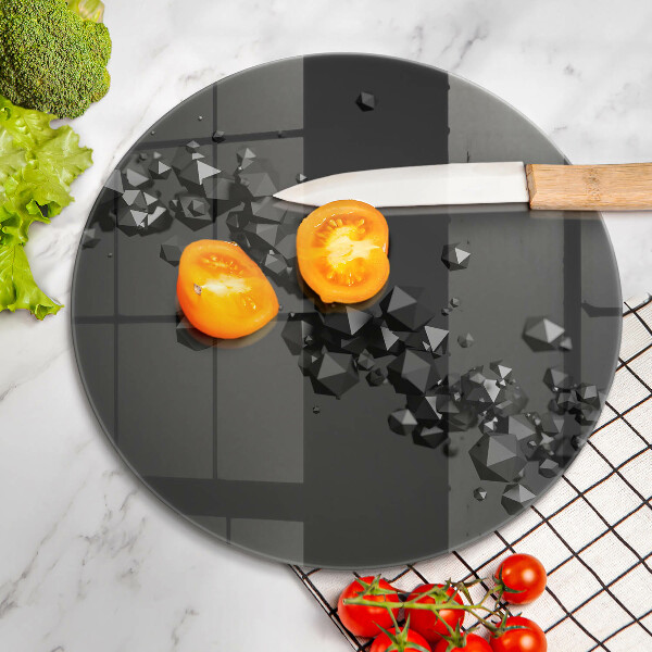 Skärbräda glas unik 3D-former abstraktion