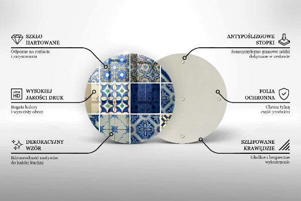 Skärbräda glas unik Dekorativa kakelplattor
