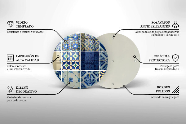 Skärbräda glas unik Dekorativa kakelplattor