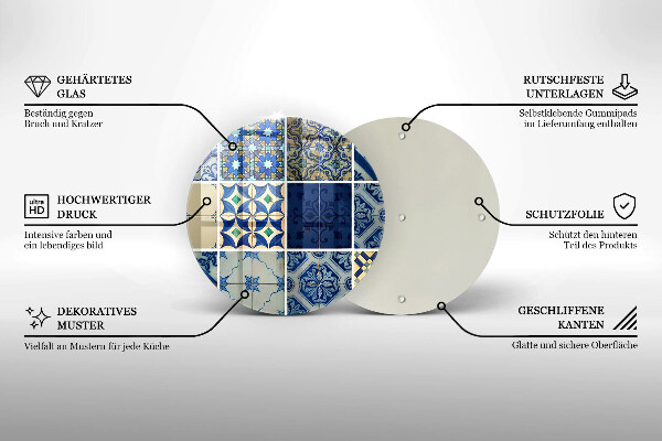 Skärbräda glas unik Dekorativa kakelplattor