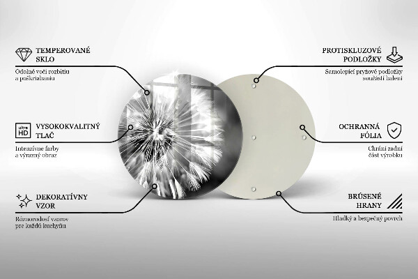 Skärbräda glas unik En delikat maskros
