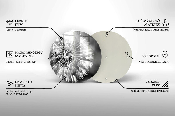 Skärbräda glas unik En delikat maskros