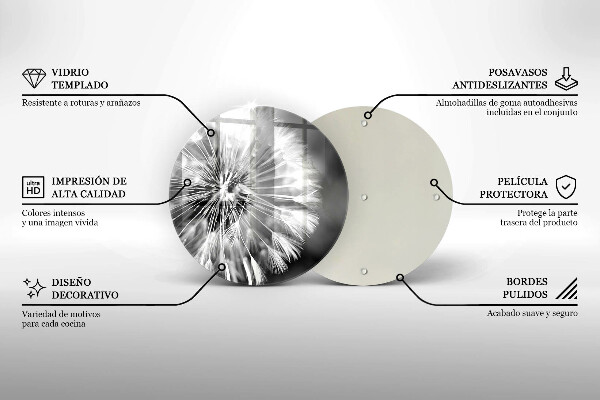 Skärbräda glas unik En delikat maskros