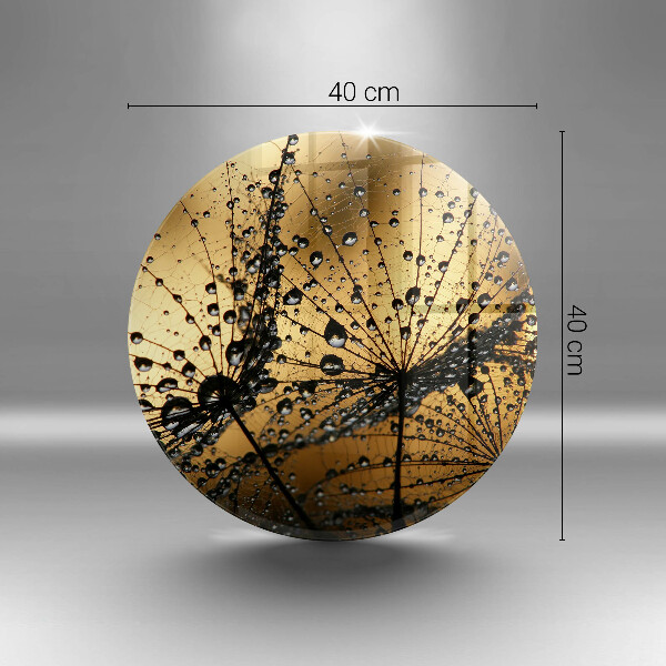 Skärbräda glas unik Dagg och maskrosor