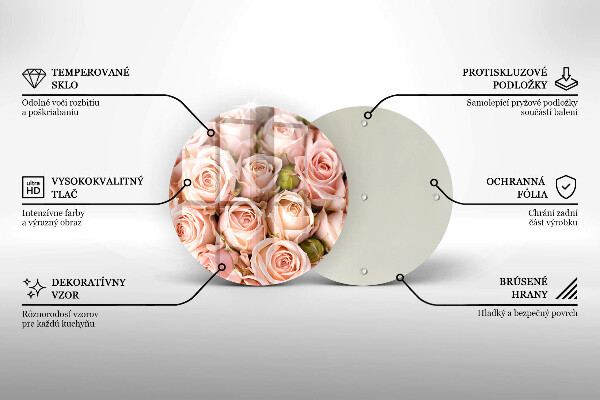 Skärbräda glas unik Bukett fina rosor