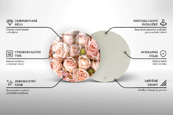 Skärbräda glas unik Bukett fina rosor