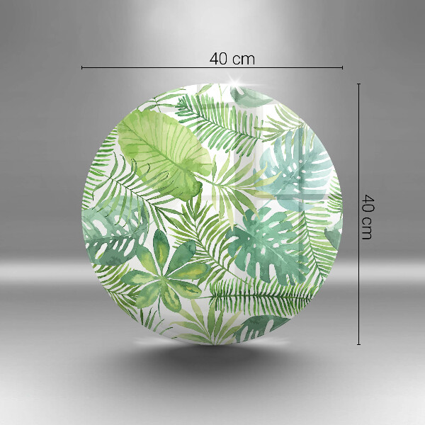 Skärbräda glas unik Akvarell boho blad