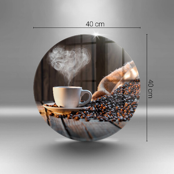 Skärbräda glas unik Kaffekopp och hjärta