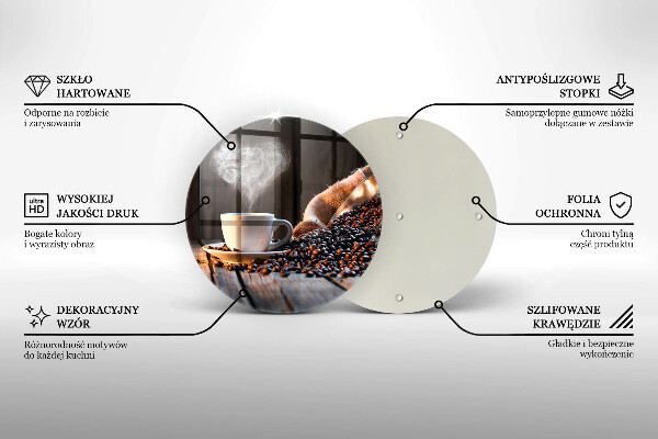 Skärbräda glas unik Kaffekopp och hjärta