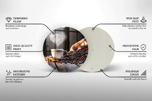 Skärbräda glas unik Kaffekopp och hjärta