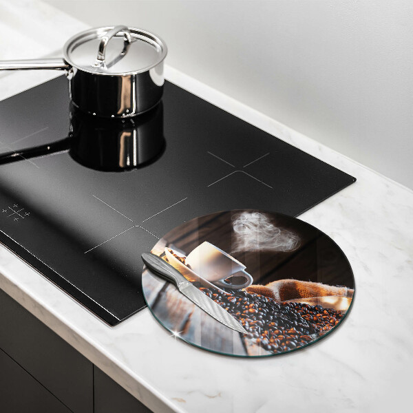 Skärbräda glas unik Kaffekopp och hjärta