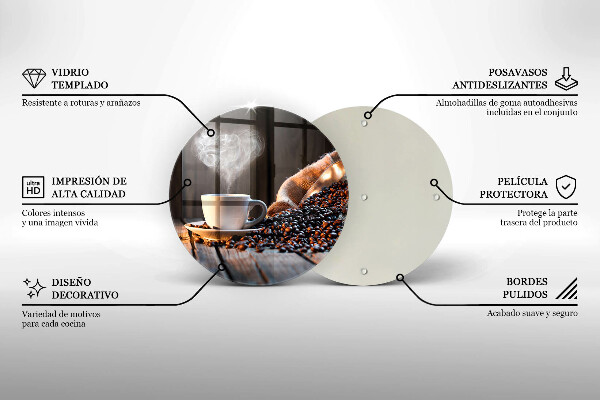 Skärbräda glas unik Kaffekopp och hjärta