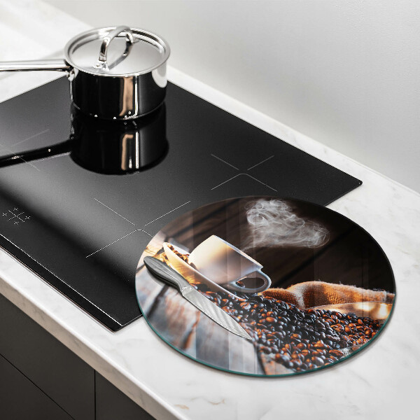 Skärbräda glas unik Kaffekopp och hjärta