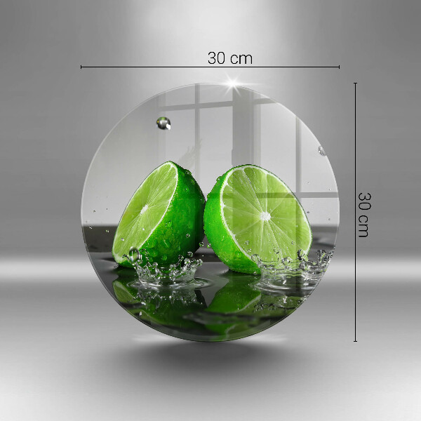 Skärbräda glas unik Saftiga lime och vatten