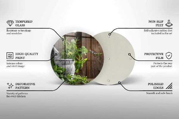 Skärbräda glas unik Planterar örter och trä