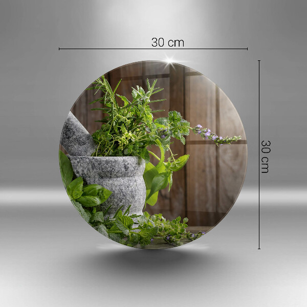 Skärbräda glas unik Planterar örter och trä