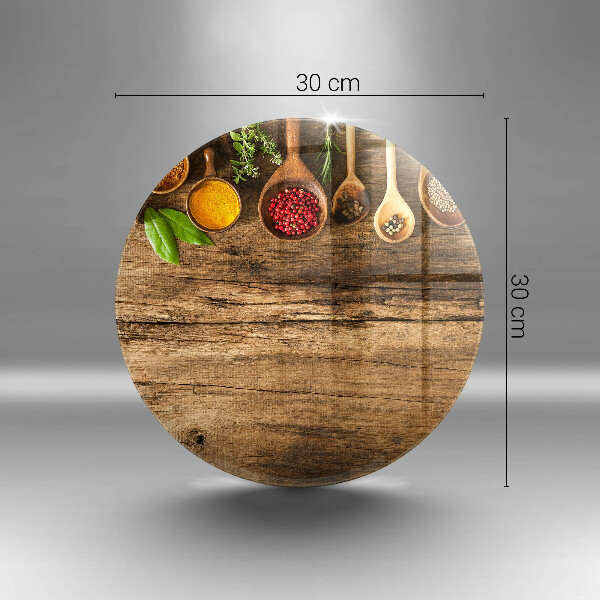 Skärbräda glas unik Träskedar av kryddor