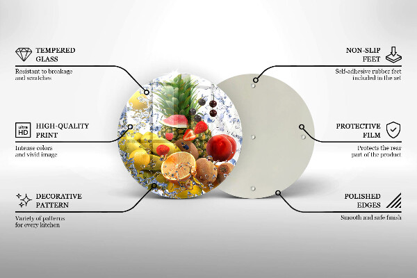 Skärbräda glas unik Saftig frukt och vatten