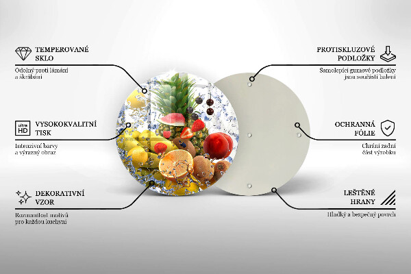 Skärbräda glas unik Saftig frukt och vatten