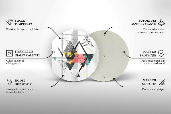 Skärbräda glas unik Abstrakta trianglar