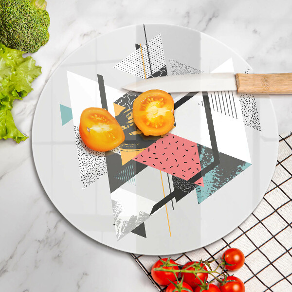 Skärbräda glas unik Abstrakta trianglar