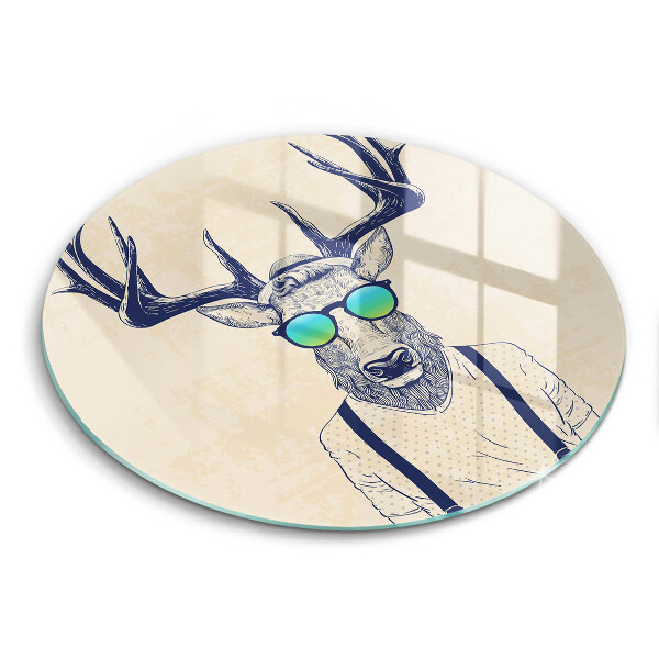 Skärbräda glas unik Rådjur man illustration