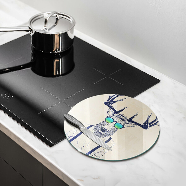 Skärbräda glas unik Rådjur man illustration