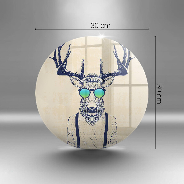 Skärbräda glas unik Rådjur man illustration